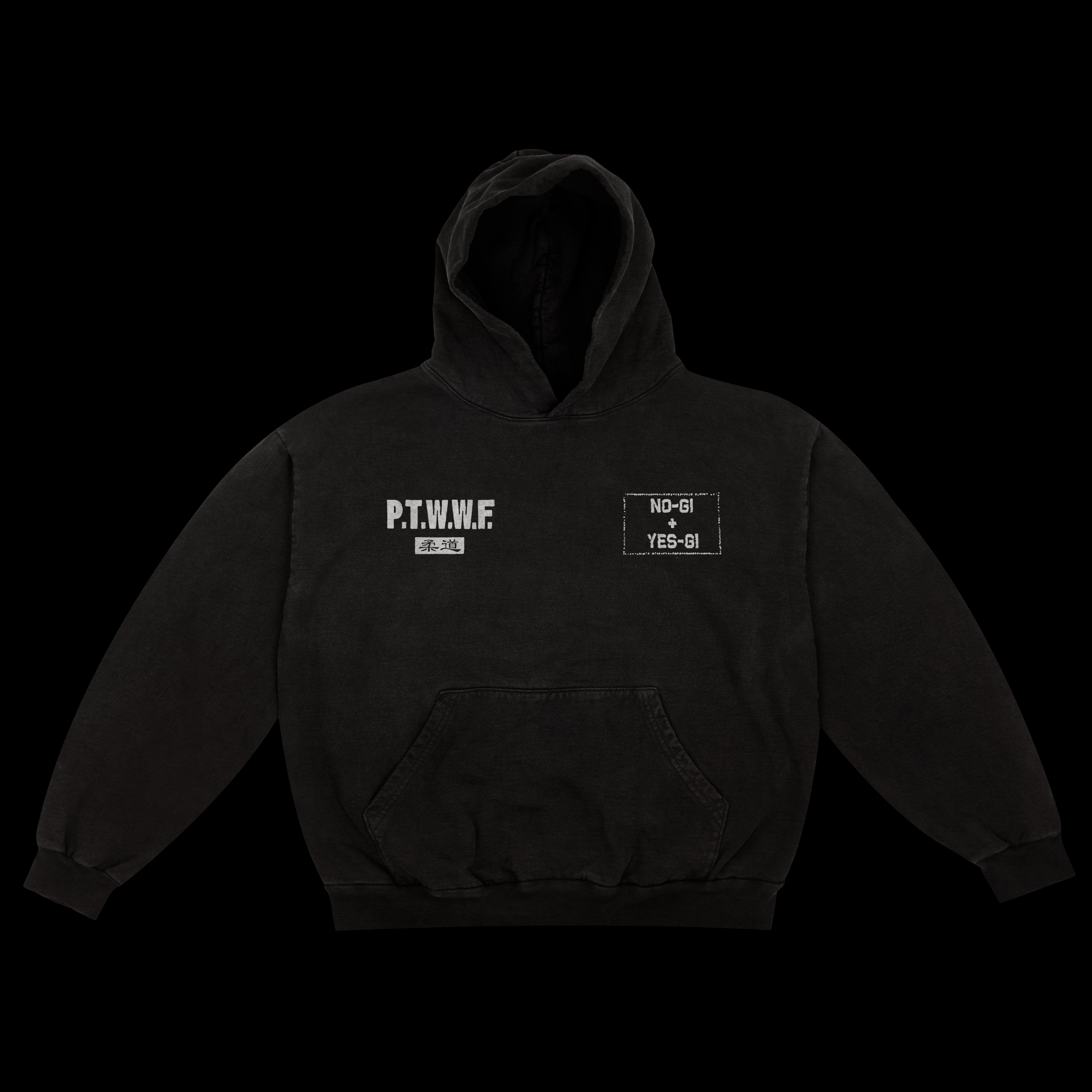No-Gi + Yes-Gi Jiu Jitsu Hoodie | 14oz Heavyweight | Black
