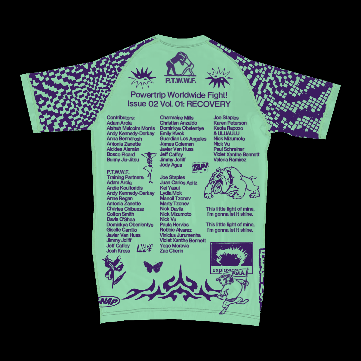 Issue 02: Recovery Vol. 01 Contributors Rashguard - Seafoam