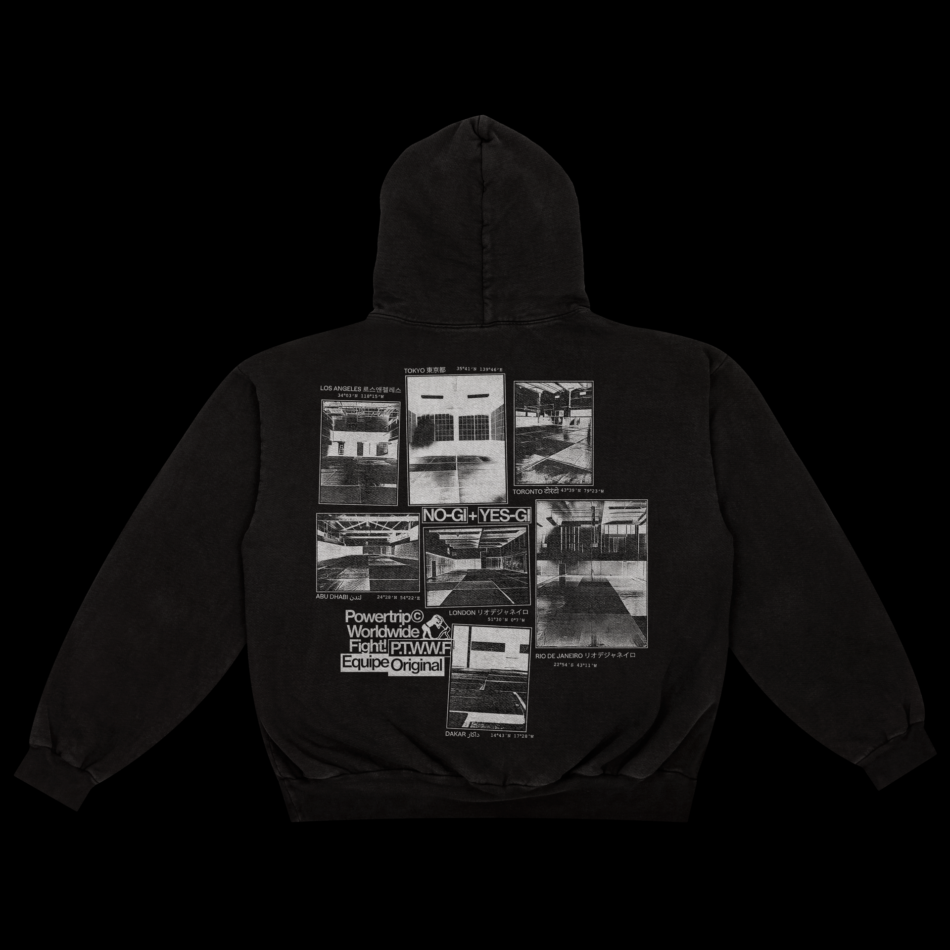No-Gi + Yes-Gi Jiu Jitsu Hoodie | 14oz Heavyweight | Black